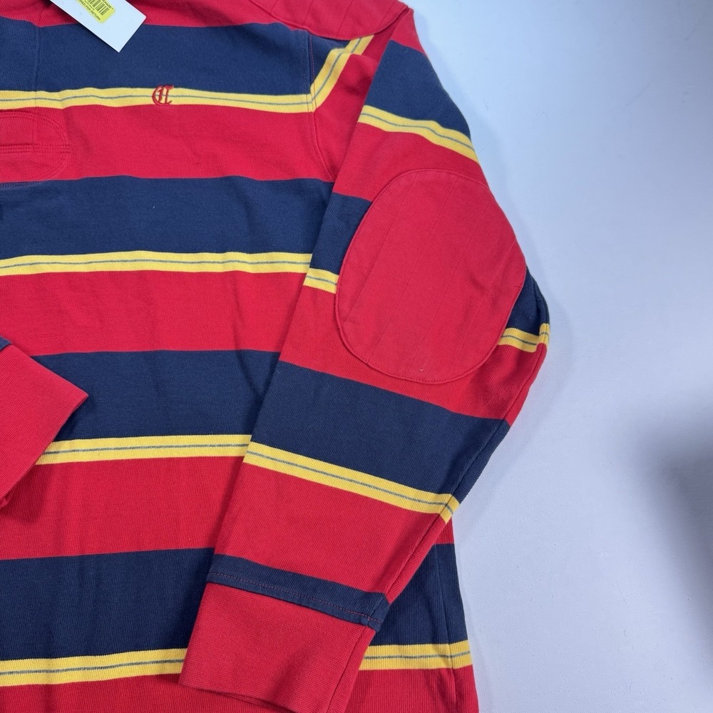 Vintage Daniel Cremieux Rugby Shirt Mens XL NWT Striped Elbow Patch Polo - Picture 5 of 9